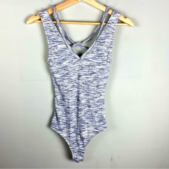 Express: Strappy V-Neck Sleeveless Snap One Piece Tank Top Bodysuit Size XS - Picture 1 of 5